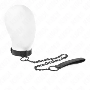 Kink Leinenhalsband mit Leine für BDSM Kontrolle, verstellbar, dunkel