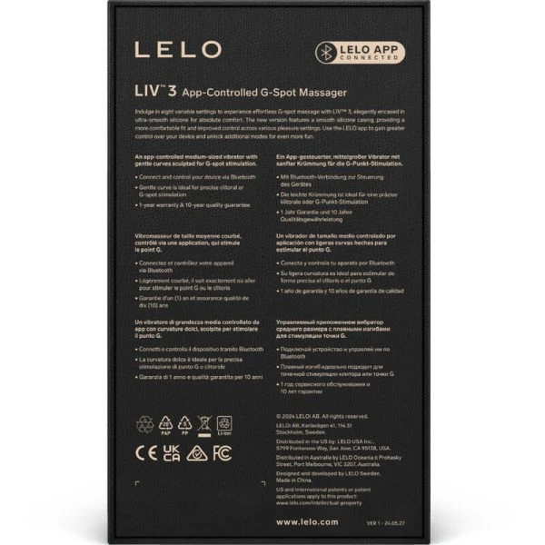 Lelo Liv 3 G-Punkt-Vibrator mit App-Steuerung, Blau