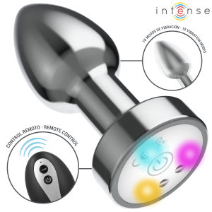 Intense Anale plug van metaal met LED en afstandsbediening maat S Intense Anale plug van metaal met LED en afstandsbediening maat S - Afbeelding 2