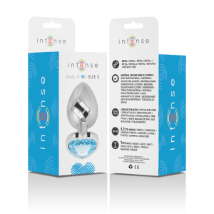 Intense anaalplug met blauw hartjuweel van metaal, maat S Intense anaalplug met blauw hartjuweel van metaal, maat S - Afbeelding 6