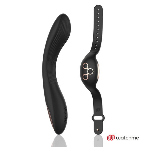 Anne´s Desire Curve Vibrator met Watchme-afstandsbediening, Zwart/Goud