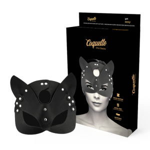 Coquette Chic Desire Vegan Leren Masker met Kattenoren voor Fetishspelletjes Coquette Chic Desire Vegan Leren Masker met Kattenoren voor Fetishspelletjes - Afbeelding 1