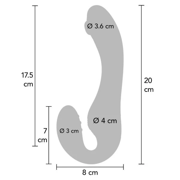 Xocoon Strapless Strap-on Vibrator met Afstandsbediening, 2-in-1, Paars