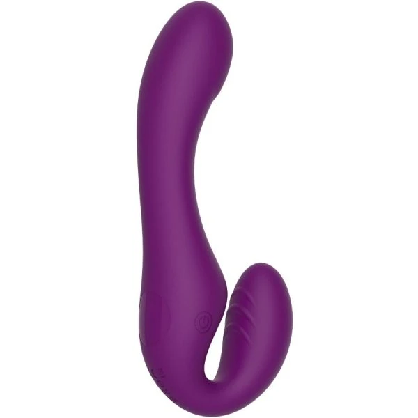 Xocoon Strapless Strap-on Vibrator met Afstandsbediening, 2-in-1, Paars