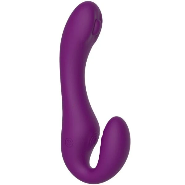 Xocoon Strapless Strap-on Vibrator met Afstandsbediening, 2-in-1, Paars