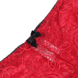 Subblime nachthemd met slipje van zijde en kant Rood S/M Subblime nachthemd met slipje van zijde en kant Rood S/M - Afbeelding 9