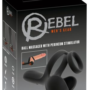 Rebel Ball Massager met Perineum Stimulator voor Mannen, zwart Rebel Ball Massager met Perineum Stimulator voor Mannen, zwart - Afbeelding 1