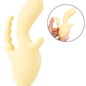 Cuties Mini Triple Vibrator gelb – Vagina, Klitoris & Anus gleichzeitig – Bild 2