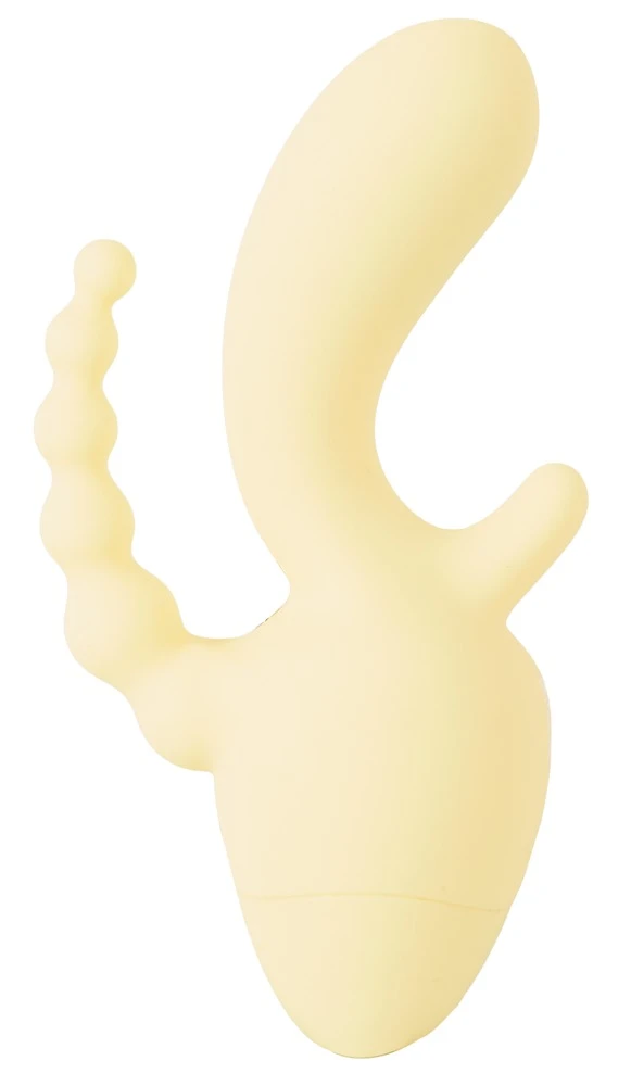 Cuties Mini Triple Vibrator gelb – Vagina, Klitoris & Anus gleichzeitig