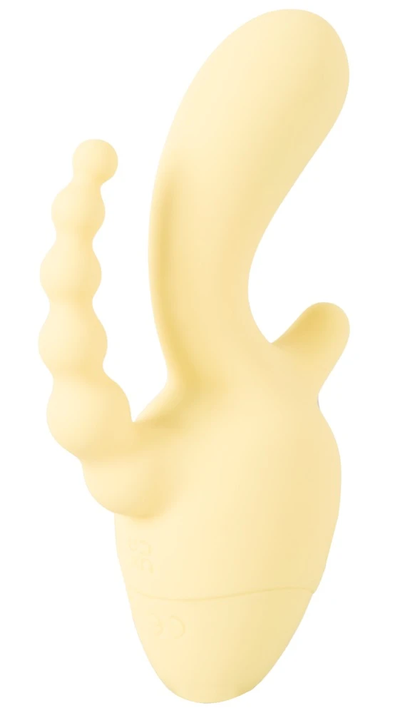 Cuties Mini Triple Vibrator gelb – Vagina, Klitoris & Anus gleichzeitig