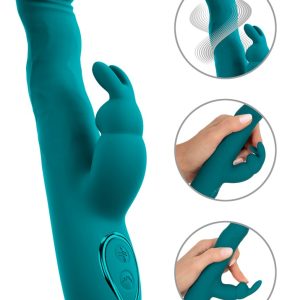 Sweet Smile Rabbit Vibrator met Wiggling-functie turkoois Sweet Smile Rabbit Vibrator met Wiggling-functie turkoois - Afbeelding 2
