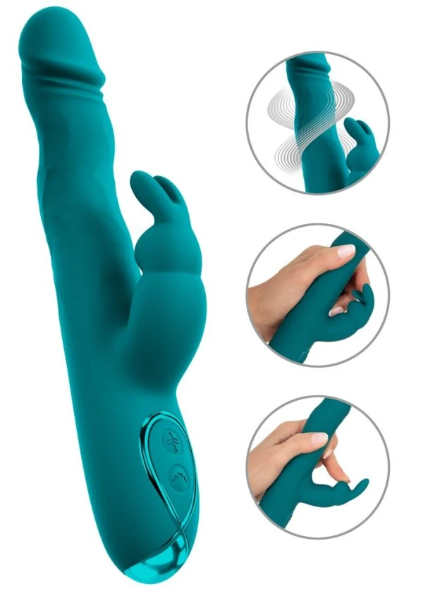 Sweet Smile Rabbit Vibrator met Wiggling-functie turkoois Sweet Smile Rabbit Vibrator met Wiggling-functie turkoois