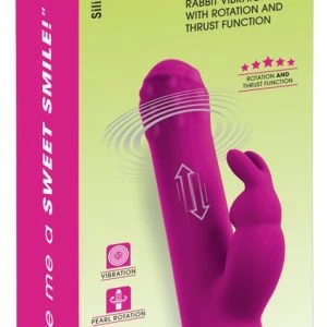 Sweet Smile Rabbit Vibrator mit Stoß-Funktion und Rotation, pink