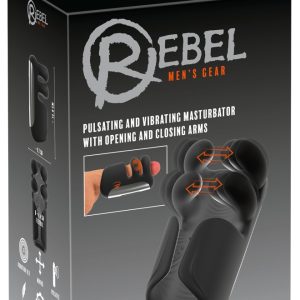 Rebel Masturbator mit Pulsation, Vibration und Greifmassage, Silikon, schwarz Rebel Masturbator mit Pulsation, Vibration und Greifmassage, Silikon, schwarz – Bild 1