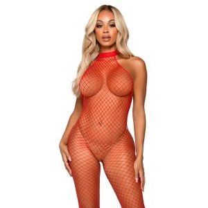 Leg Avenue Netz-Bodystocking Frivole Racerback rot Unisize