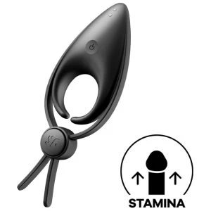 Satisfyer Sniper Ring Vibrator Made of Silicone with Adjustable Loop Black