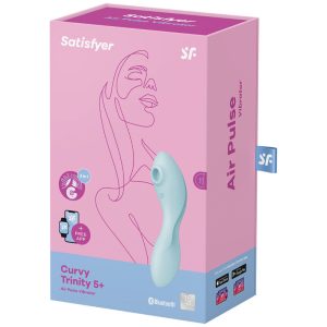 Satisfyer Curvy Trinity 5+ Vibrator met drukwellen en app-bediening blauw Satisfyer Curvy Trinity 5+ Vibrator met drukwellen en app-bediening blauw - Afbeelding 4