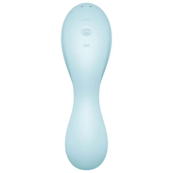 Satisfyer Curvy Trinity 5+ Vibrator met drukwellen en app-bediening blauw