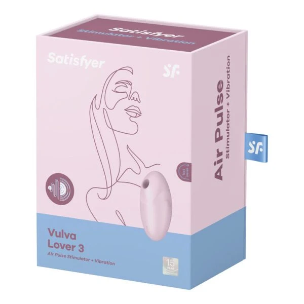 Satisfyer Vulva Lover 3 luchtpulsstimulator en vibrator roze Satisfyer Vulva Lover 3 luchtpulsstimulator en vibrator roze