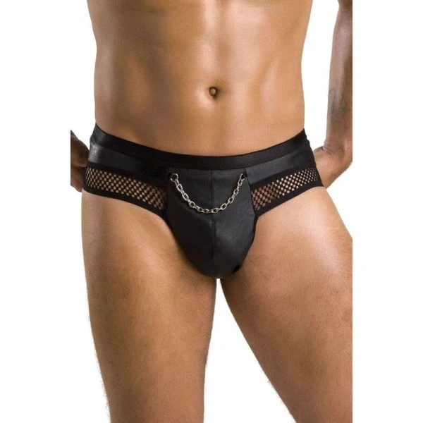 Passion Offener Slip TOM Schwarz L/XL