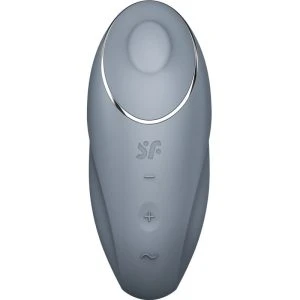Satisfyer Tap & Climax 1 opgelegde vibrator met klopfunctie grijs