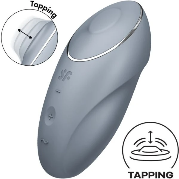 Satisfyer Tap & Climax 1 Auflegevibrator mit Klopffunktion grau