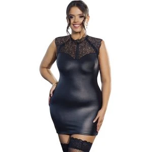 Subblime Sexy Spitzen-Leder-Dessouskleid L/XL
