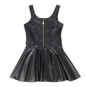 Subblime Lederkleid met hartritssluiting, zwart, L/XL Subblime Lederkleid met hartritssluiting, zwart, L/XL - Afbeelding 5