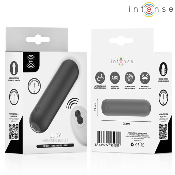 Intense Judy oplaadbare vibrator met afstandsbediening zwart Intense Judy oplaadbare vibrator met afstandsbediening zwart