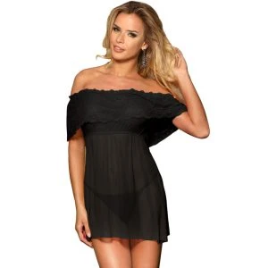 Subblime lingerie dress with thong L/XL black