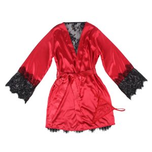 Subblime Kantenhemdje van kant met string, Rood/Zwart, S/M Subblime Kantenhemdje van kant met string, Rood/Zwart, S/M - Afbeelding 4