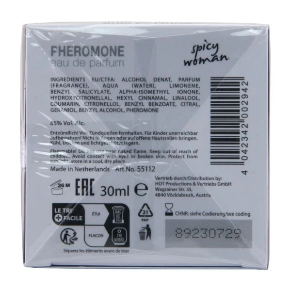 Hot Pheromon-Parfum Miami Spicy Woman verleidelijke geur 30ml