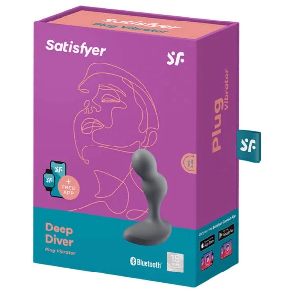 Satisfyer Deep Diver Connect App Analvibrator mit App-Steuerung grau