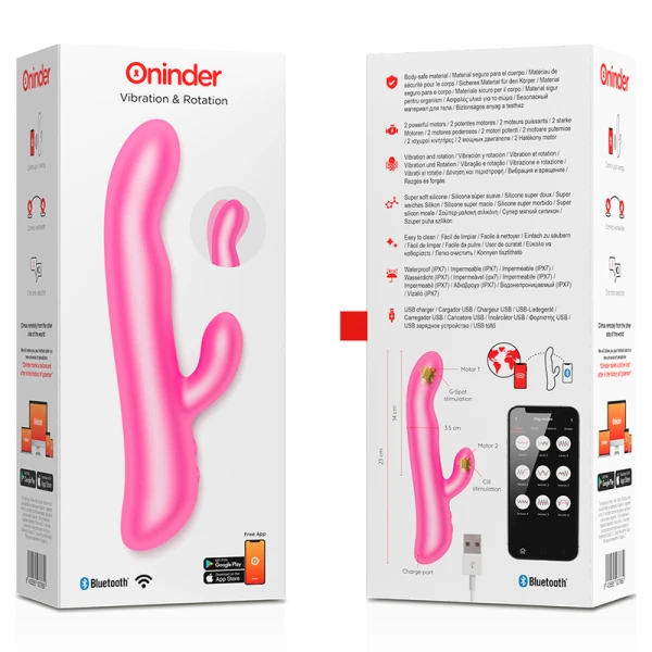 Oninder Rabbit-Vibrator Oslo Vibration & Rotation, waterdicht Oninder Rabbit-Vibrator Oslo Vibration & Rotation, waterdicht