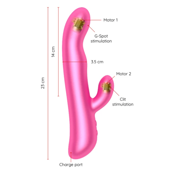 Oninder Rabbit-Vibrator Oslo Vibration & Rotation, waterdicht Oninder Rabbit-Vibrator Oslo Vibration & Rotation, waterdicht