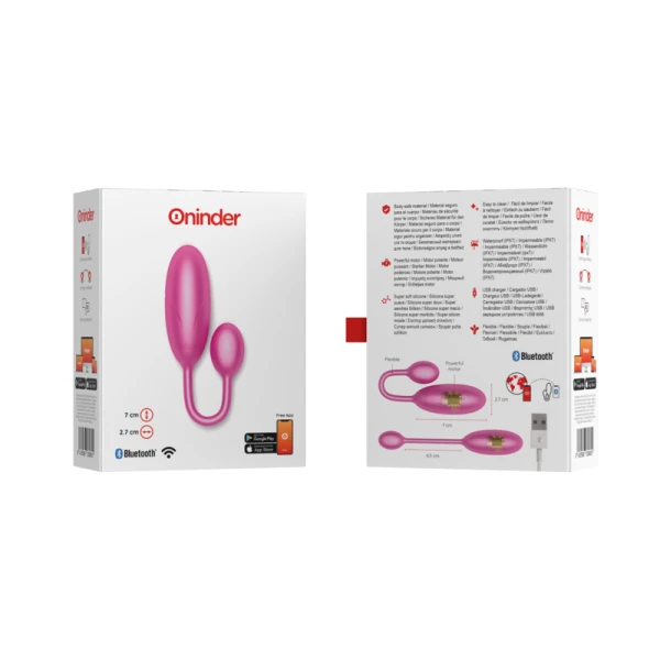 Oninder Denver App-gestuurde vibrator voor paren, siliconen Oninder Denver App-gestuurde vibrator voor paren, siliconen