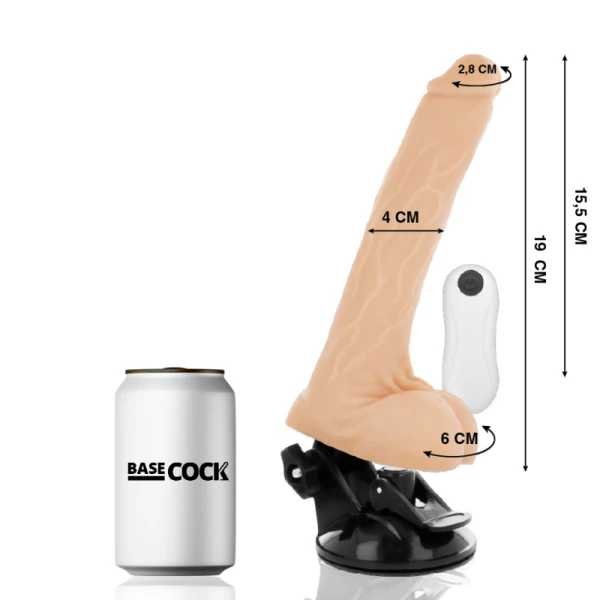 Basecock Realistische Vibrator met Afstandsbediening
