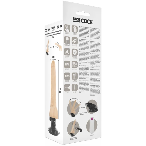 Basecock Realistische Vibrator met Afstandsbediening