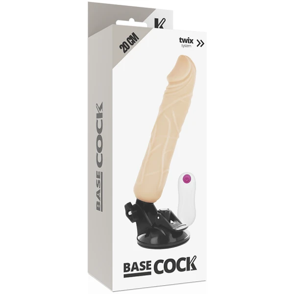 Basecock Realistische Vibrerende Dildo met Zuignap en Afstandsbediening Basecock Realistische Vibrerende Dildo met Zuignap en Afstandsbediening
