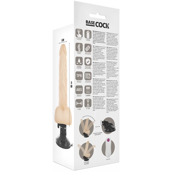 Basecock Artikuleerbare Vibrator met zuignap en afstandsbediening Basecock Artikuleerbare Vibrator met zuignap en afstandsbediening