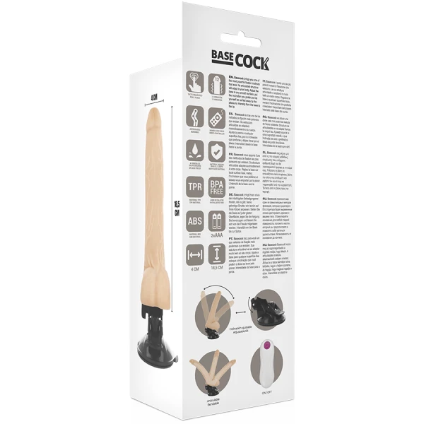 Basecock Articuleerbare Vibrator met Zuignap en Afstandsbediening Basecock Articuleerbare Vibrator met Zuignap en Afstandsbediening