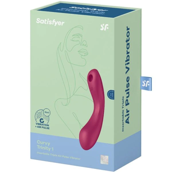 Satisfyer Curvy Trinity 1 Opgelegvibrator met Luchtimpuls en G-Punt-Stimulatie