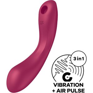 Satisfyer Curvy Trinity 1 Opgelegvibrator met Luchtimpuls en G-Punt-Stimulatie Satisfyer Curvy Trinity 1 Opgelegvibrator met Luchtimpuls en G-Punt-Stimulatie - Afbeelding 1