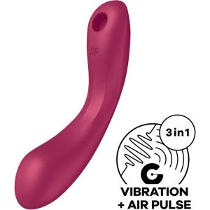 Satisfyer Curvy Trinity 1 Clitoral Vibrator with Air Pulse and G-Spot Stimulation