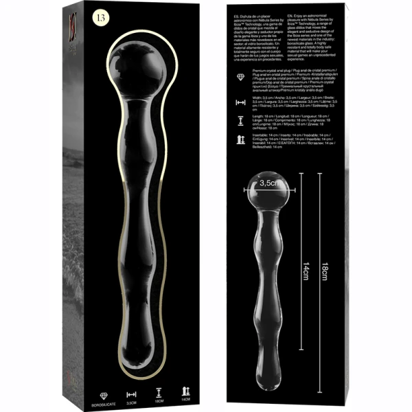 Nebula Series by Ibiza Borosilicate Glass Dildo Model 13 Nebula Series by Ibiza Borosilicate Glass Dildo Model 13