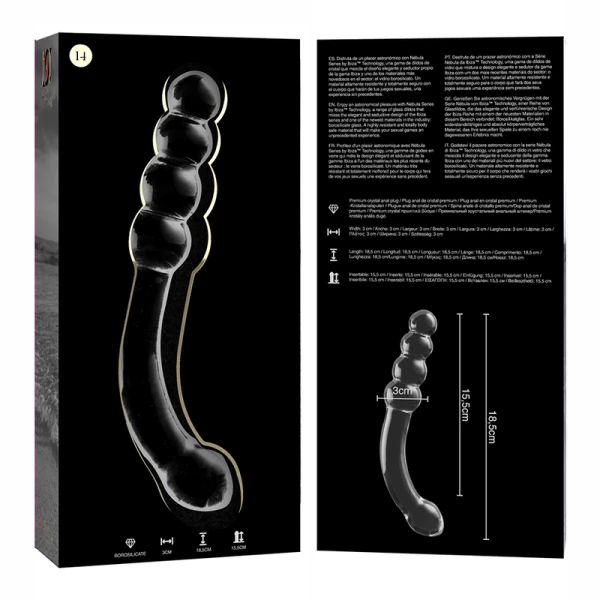 Nebula Series by Ibiza Borosilicate Glass Dildo Model 14