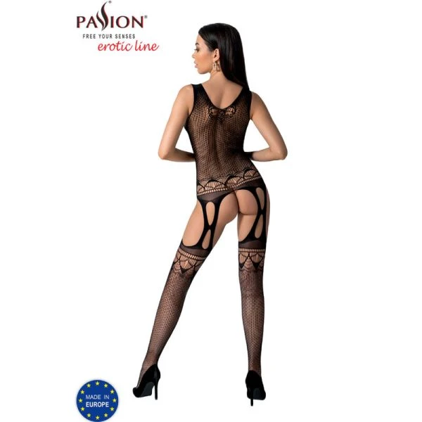 Passion Bodystocking met kant en mesh-inzetstukken