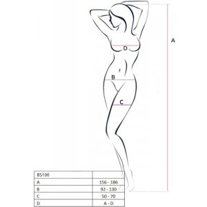 Passion Bodystocking BS100 met opwindende print in zwart, rood of wit Passion Bodystocking BS100 met opwindende print in zwart, rood of wit - Afbeelding 7