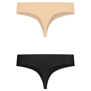 Bye Bra Tanga Invisible in 2-pack beige en zwart