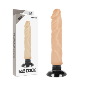 Basecock Realistische Vibrator 2-in-1 met Zuignap Basecock Realistische Vibrator 2-in-1 met Zuignap - Afbeelding 1